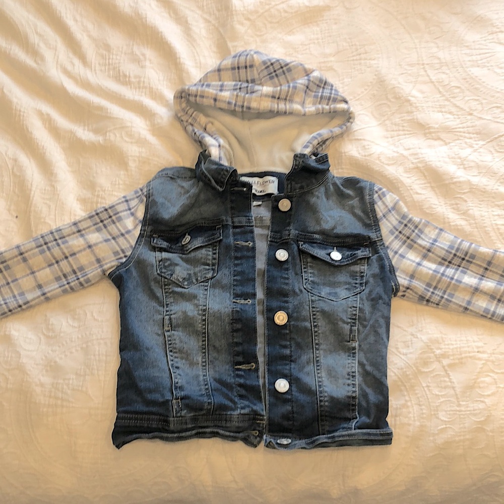 Wallflower fleece denim jacket